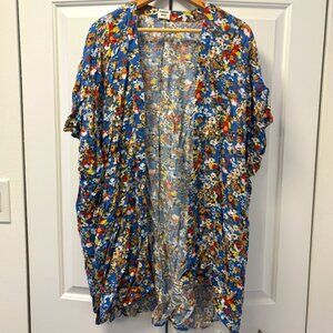 Aritzia Sunday Best - Floral Kimono - Women's S/M - Blue, Floral